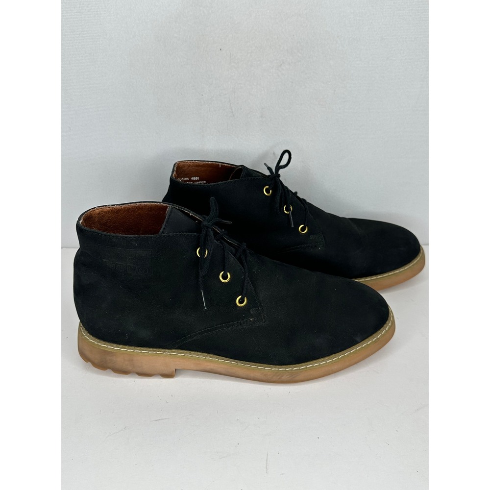 Esprit Jigsaw 4991 Black Suede Leather Chukka Desert Boots Gum Sole Y2K Womens 9